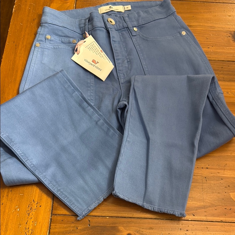 Vineyard Vines Women's Breaker Blue Jamie Patch pocket jeans 26 New